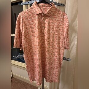 Men’s Rhoback peach polo size medium